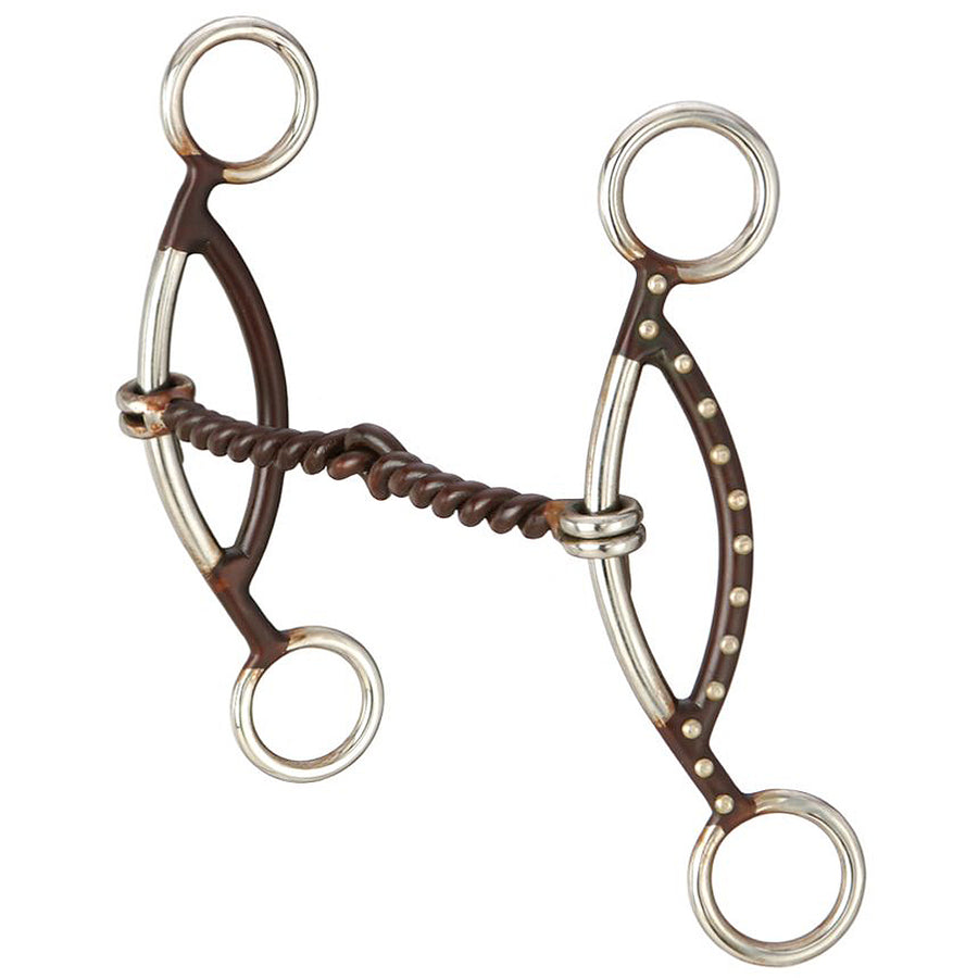 Tough 1 Kelly Silver Star H Gag Twist H. Snaffle Bit by Hilason – Cowboy and equestrian accessories