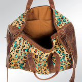 American Darling ADBGS174CHETRQ Duffel Hair On Genuine Leather Women Bag Western Handbag Purse