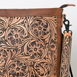 American Darling ADBG507BR Large Crossbody Hand Tooled Genuine Leather Women Bag Western Handbag Purse