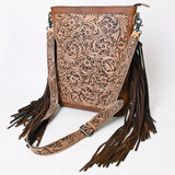 American Darling ADBG507BR Large Crossbody Hand Tooled Genuine Leather Women Bag Western Handbag Purse