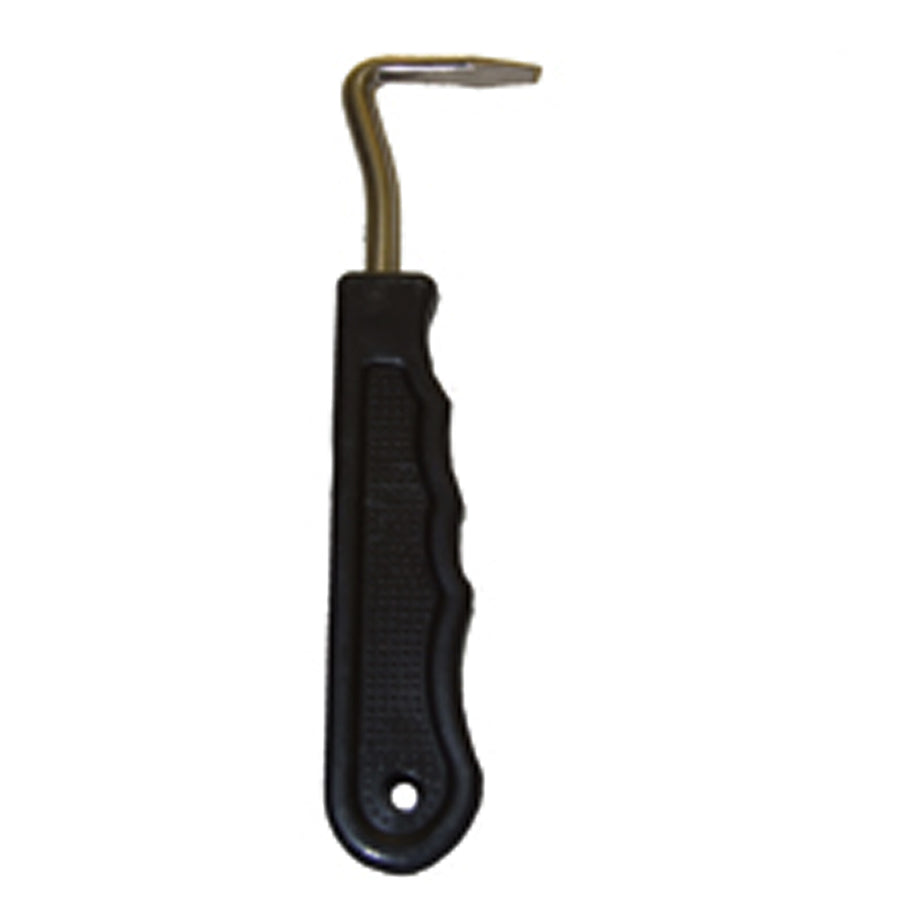 Hoof pick with black handle and metal hook - Uhorse