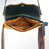 American Darling CrossBody Bag Saddle Blanket Fabric Genuine Leather Western Women Handbag Purse | for Cute Travel