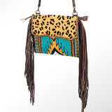 American Darling Handcrafted Western Cross body Bag with Saddle Blanket and Fringes - Uhorse