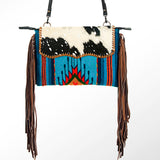 American Darling CrossBody Bag Saddle Blanket Fabric Genuine Leather Western Women Handbag Purse | for Cute Travel