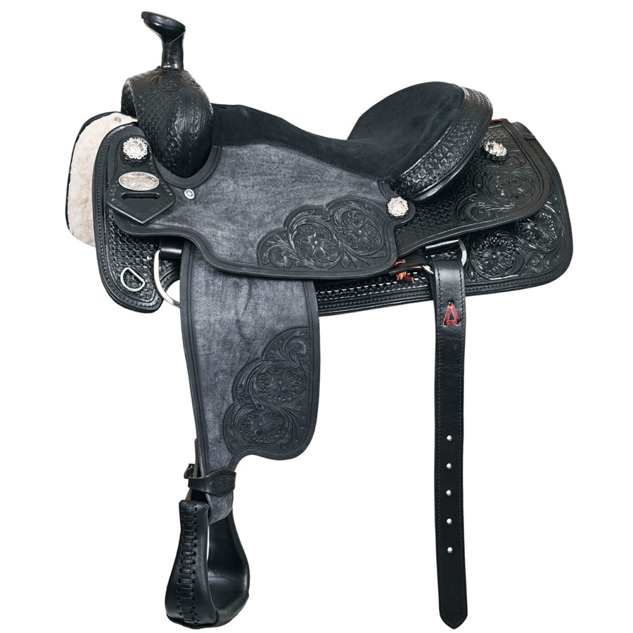15 In HILASON Western Horse Ranch Roping Roper American Leather Saddle - Uhorse