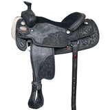 16 In HILASON Western Horse Ranch Roping Roper American Leather Saddle - Uhorse