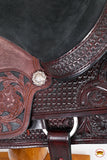 Hilason Western Horse Ranch Roping American Leather Saddle Brown
