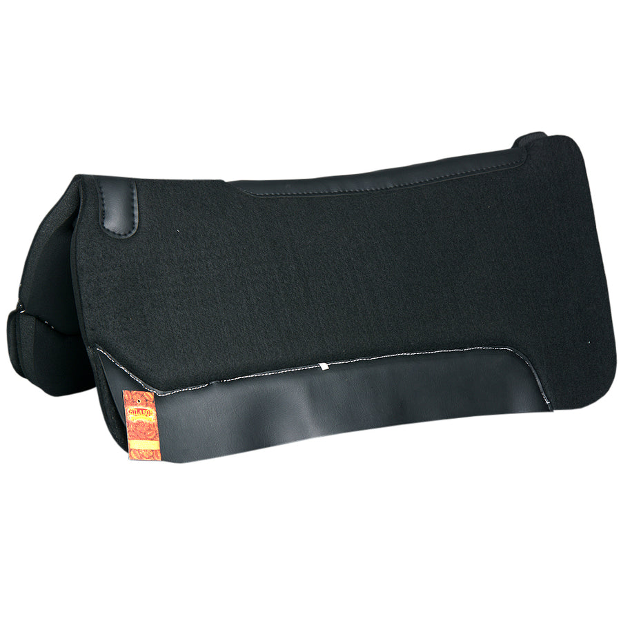 32 in X32 Hilason Foam Pu Leather Felt Horse Saddle Pad Black - Uhorse