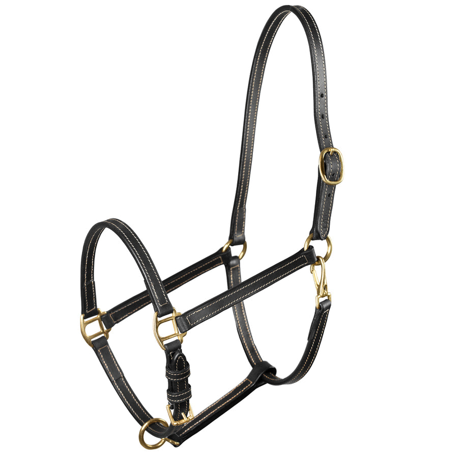 Horze Fremont Leather Horse Halter Black - Uhorse