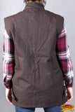 Mens Oil Cloth Waterproof Duster Vest Jacket Western Australian Drover