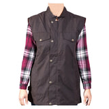 S- Mens Oil Cloth Waterproof Duster Vest Jacket W. Australian Drover – by Hilason – Cowboy and equestrian accessories