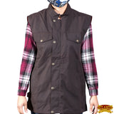 Mens Oil Cloth Waterproof Duster Vest Jacket Western Australian Drover