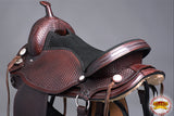 Hilason Flex Tree Western Horse Saddle American Leather  Barrel Trail & Pleasure Brown