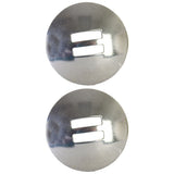 2 piece 1 1/2 In Hilason Horse Tack Stainless Steel Plain Slotted Round Concho - Uhorse