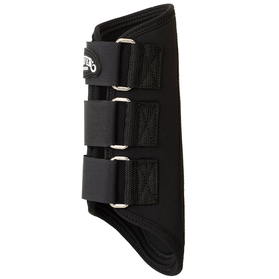 Medium Horse Splint Boots Pair Neoprene Suede Padding Black - Uhorse