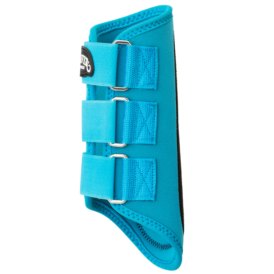 Large Horse Splint Boots Pair Neoprene Suede Padding Turquoise - Uhorse