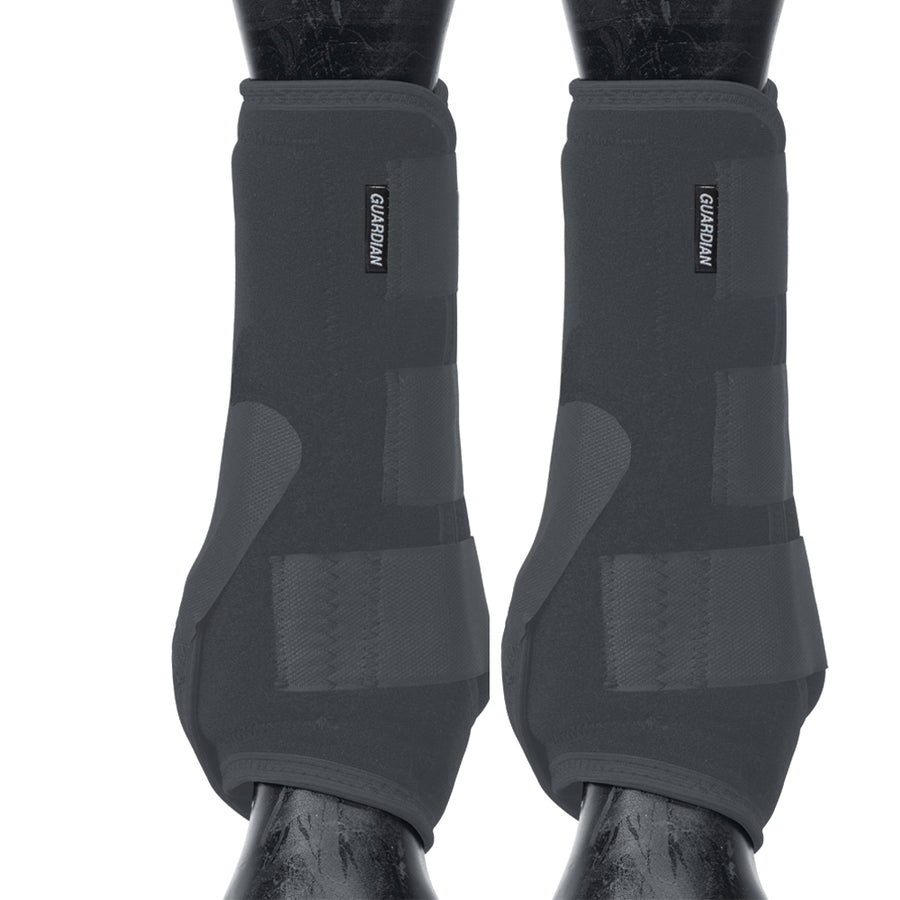 Medium Horse Front Boots Synergy Guardian Athletics Graphite - Hilason