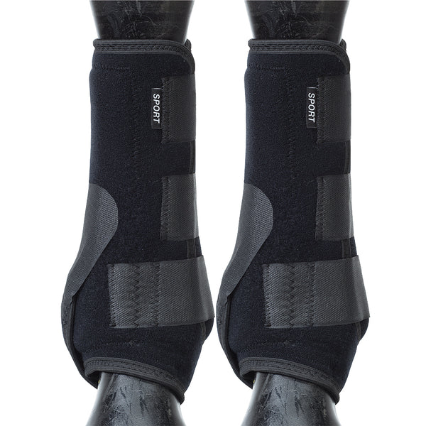 Large Horse Front Boots Synergy Sport Athletics Black - Uhorse