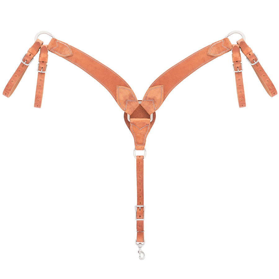 Protack Roper Horse Leather Breast Collar Brown - Uhorse