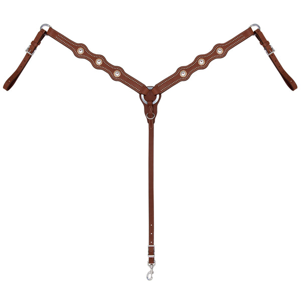 Horse Leather Breast Collar Stacy Westfall Showtime Brown - Uhorse