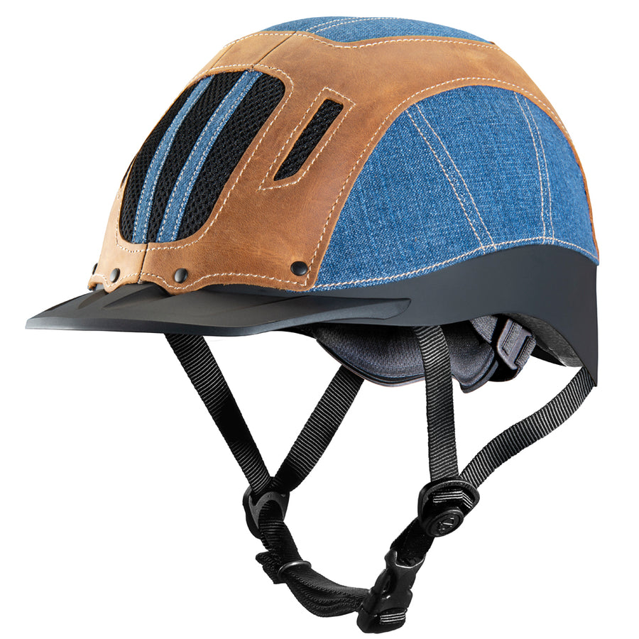 Large Troxel H. Riding Helmet W. Sierra Denim by Hilason – Cowboy and equestrian accessories