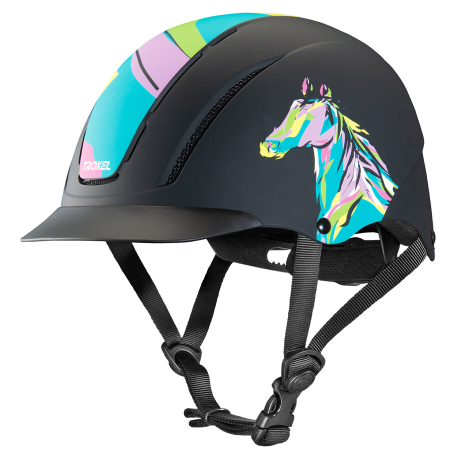 medium Troxel Full Coverage Design Optimal Horse Riding Helmet Pop Art Pony - Uhorse