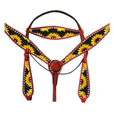 Western Horse Headstall Breast Collar Set American Leather Hilason