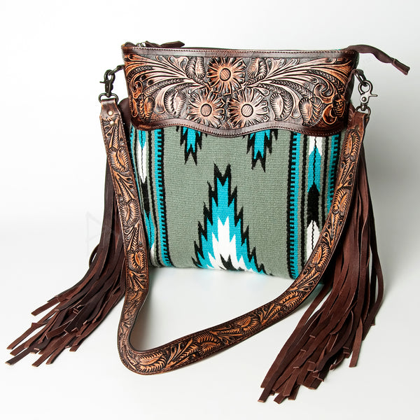 American Darling Cross Body Hand Tooled Saddle Blanket Genuine Leather Western Women Bag Handbag Purse | Crossbody - Uhorse