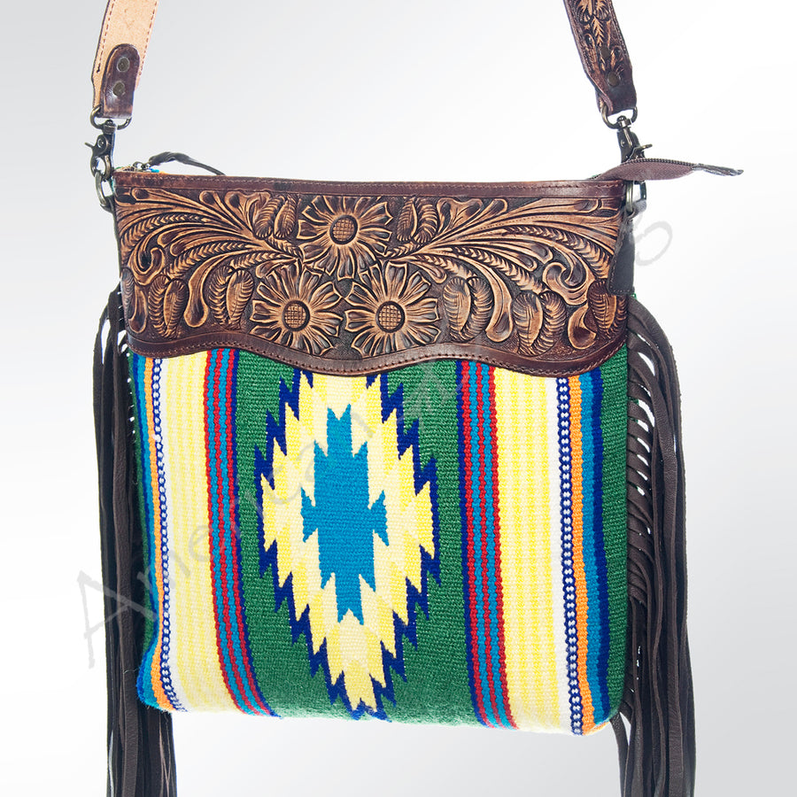American Darling Cross Body Hand Tooled Saddle Blanket Genuine Leather Western Women Bag Handbag Purse | Crossbody - Uhorse