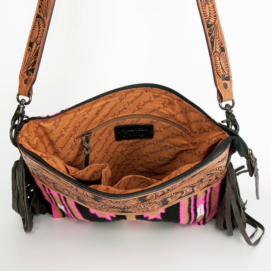 American Darling Cross Body Hand Tooled Saddle Blanket Genuine Leather Western Women Bag Handbag Purse | Crossbody for |Cute