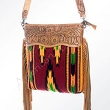 American Darling ADBGZ229 Signature Crossbody Hand Tooled Saddle Blanket Genuine Leather Women Bag Western Handbag Purse