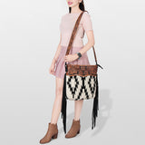 American Darling Signature Crossbody Hand Tooled Saddle Blanket Genuine Leather Western Women Bag Handbag Purse | for Cute