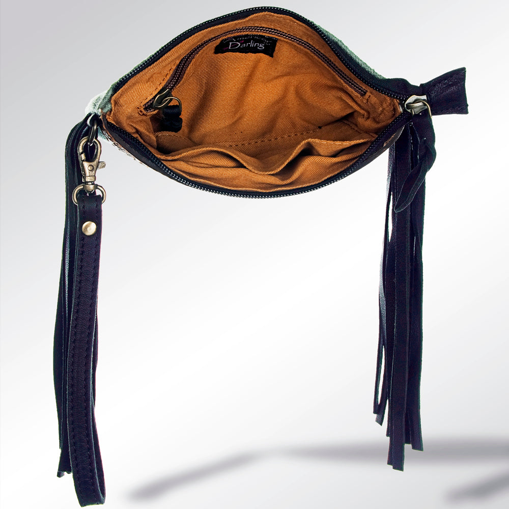 American Darling ADBGZ232 Wallet Hand Tooled Saddle Blanket Genuine Leather Women Bag Western Handbag Purse
