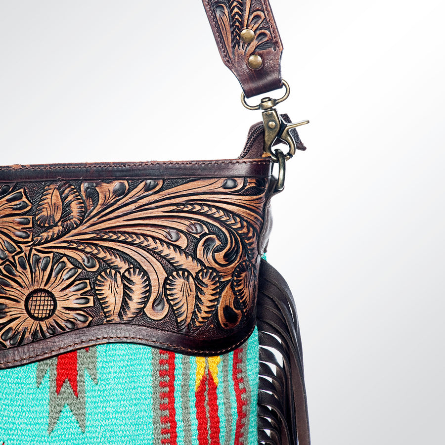 American Darling Cross Body Saddle Blanket Genuine Leather Western Women Bag | Pink Handbag Purse Crossbody for Cute