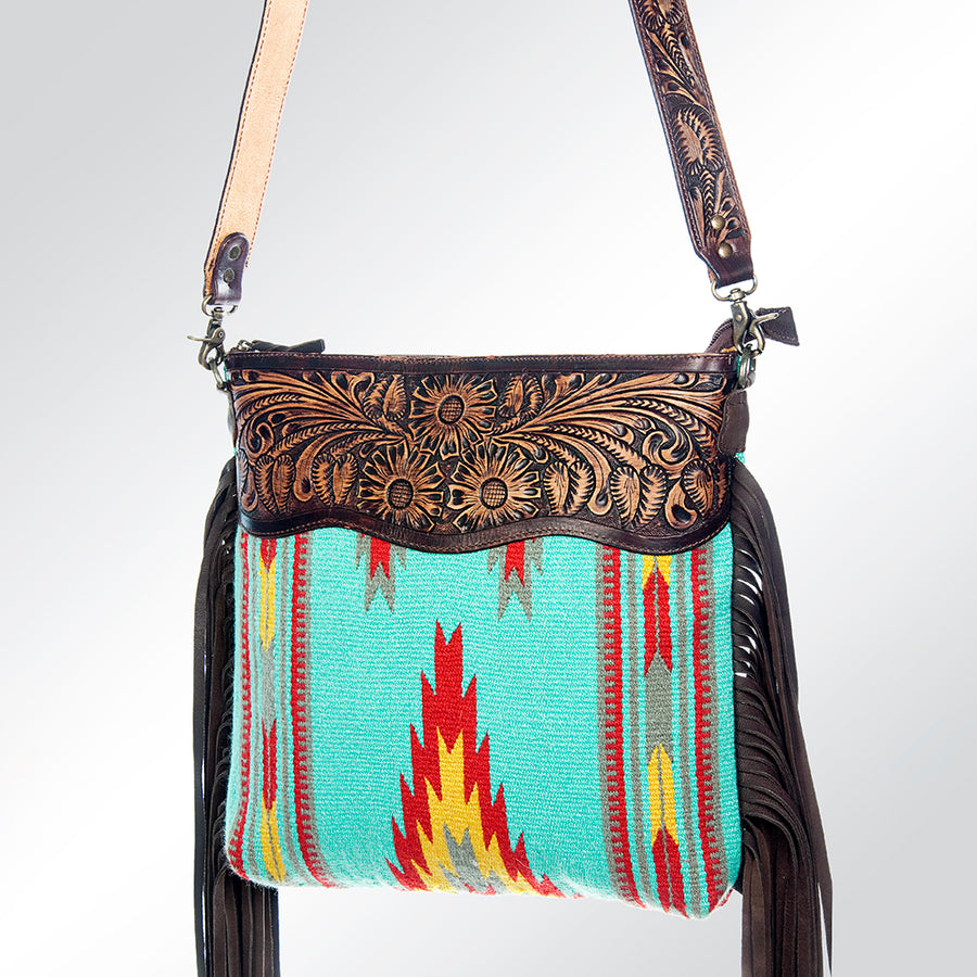 American Darling Cross Body Saddle Blanket Genuine Leather Western Women Bag |Handbag Purse Crossbody for Cute - Uhorse