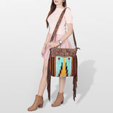 American Darling Signature Crossbody Hand Tooled Saddle Blanket Genuine Leather Western Women Bag Handbag Purse | for Cute