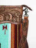 American Darling Signature Crossbody Hand Tooled Upcycled Wool Genuine Leather Women Bag Western Handbag Purse | for Cute