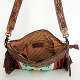 American Darling Signature Crossbody Hand Tooled Upcycled Wool Genuine Leather Women Bag Western Handbag Purse | for Cute