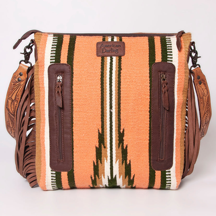 American Darling Cross Body Hand Tooled Saddle Blanket Genuine Leather Western Women Bag Handbag Purse | Crossbody for |Cute
