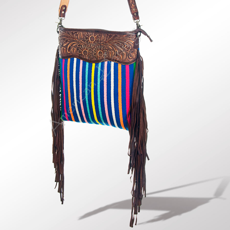 American Darling Cross Body Hand Tooled Saddle Blanket Genuine Leather by Hilason – Cowboy and equestrian accessories