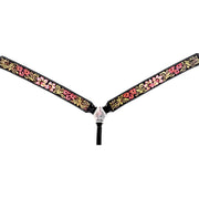 HILASON Western Horse Floral Headstall Breast Collar Set American Leather Brown