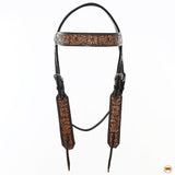 HILASON Western Horse Headstall Breast Collar Wither Strap Set American Leather Floral