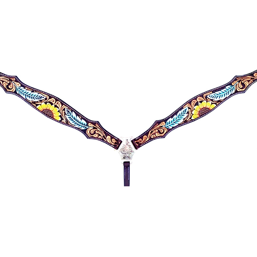 HILASON Western Horse Headstall Breast Collar Set American Leather - Uhorse