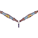 HILASON W. H. Breast Collar American Leather Tan Sun flower by Hilason – Cowboy and equestrian accessories