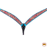 HILASON Western Horse Headstall Breast Collar Set American Leather Floral