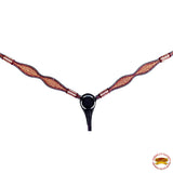 HILASON Western Horse Headstall Breast Collar Set American Leather Tan