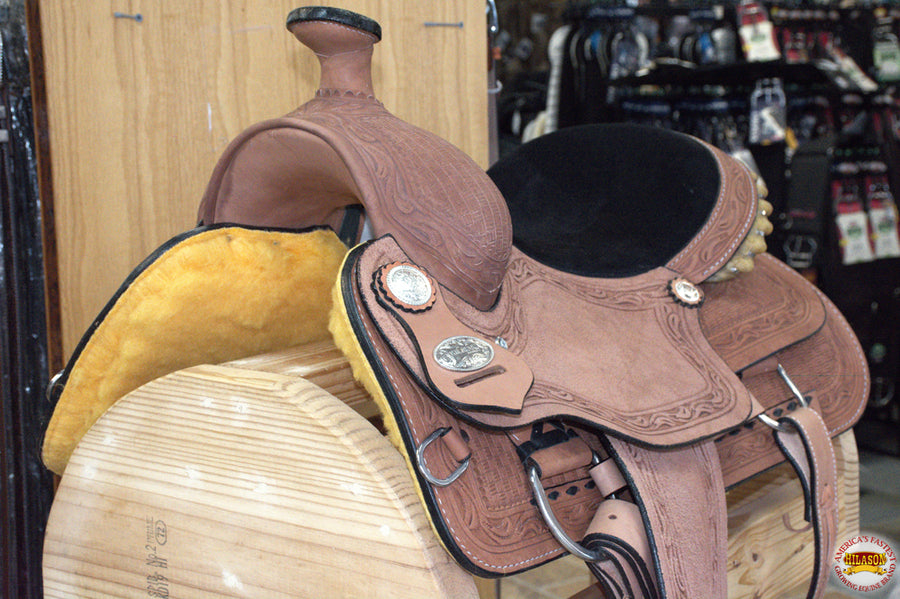 HILASON Western Horse Saddle American Leather Ranch Roping Cowboy | Hand Tooled Wade & For Horses