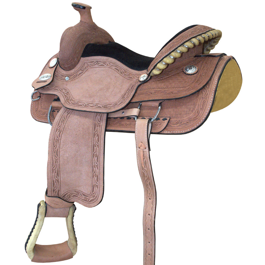 W. H. Saddle American Leather Ranch Roping Cowboy Hilason by Hilason – Cowboy and equestrian accessories