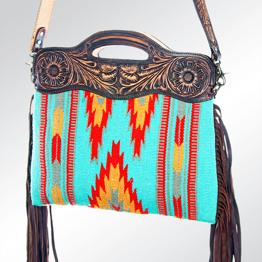 American Darling ADBGZ248 Clutch Hand Tooled Saddle Blanket Genuine by Hilason – Cowboy and equestrian accessories