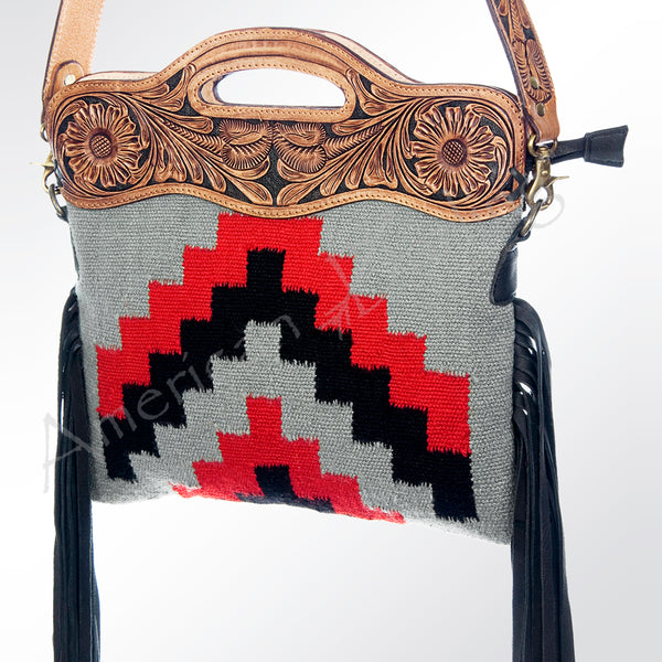American Darling Cross Body Hand Tooled Saddle Blanket Genuine Leather Western Women Bag Handbag Purse | Crossbody - Uhorse